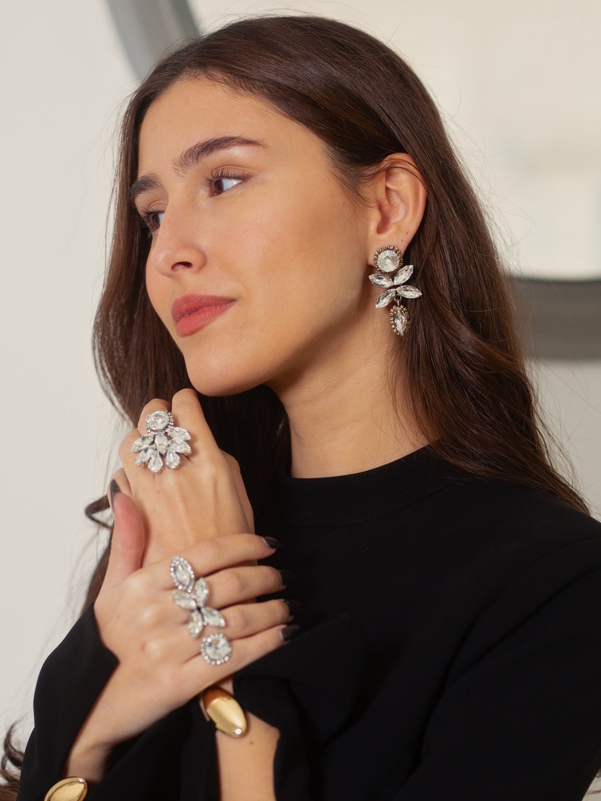 Moonflower ring and Earrings