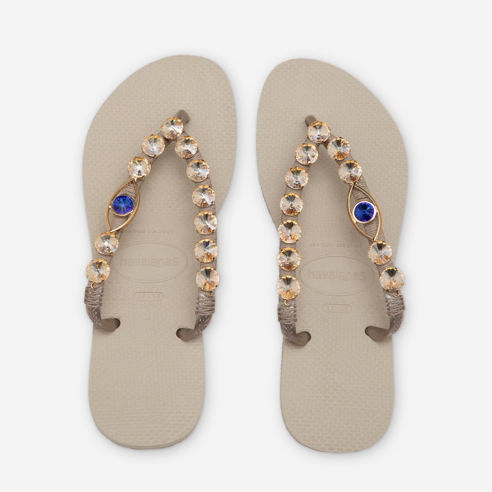 Blue Eye Flip Flops