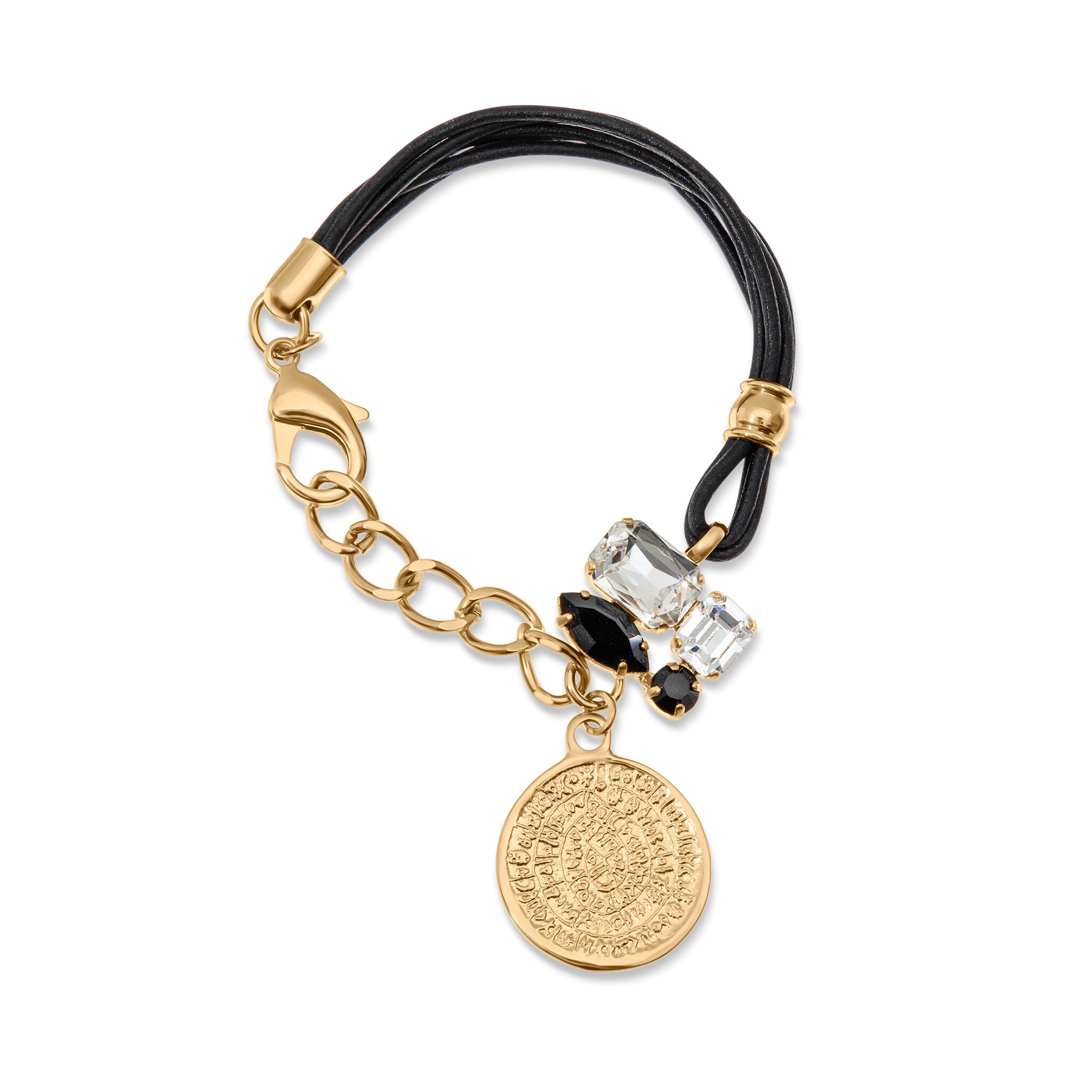 multilayer Medallion Charm Mix bracelet