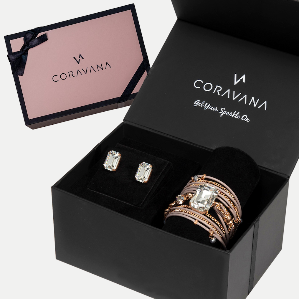 Stardust gift box contains iconic Stardust Bracelet + Mini Stardust Earrings