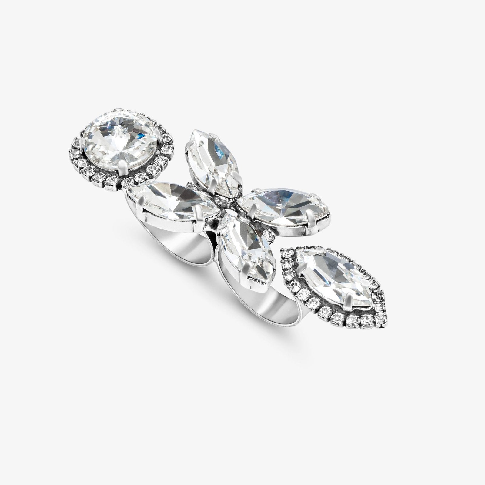 double supernova ring with Mixed-shaped crystal combination