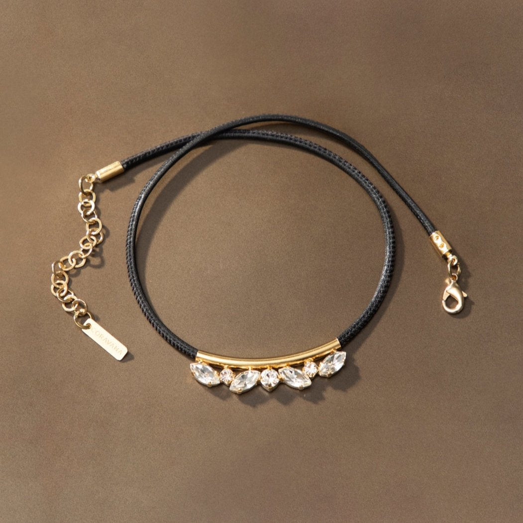 Nightfall Necklace - Round Nappa leather style