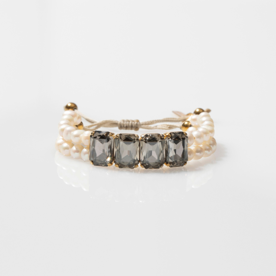 Luscious Pearl Bracelet - black diamond