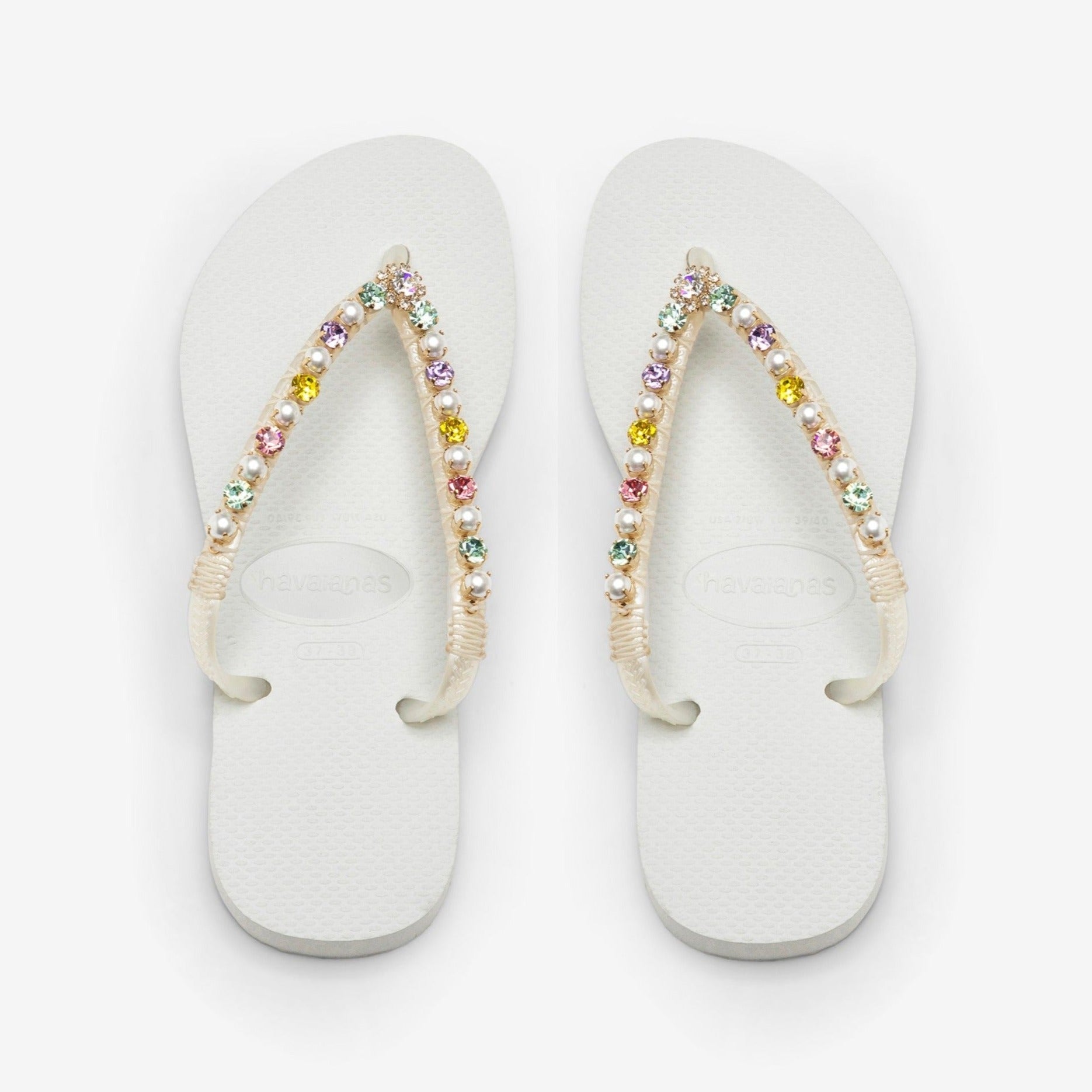 Bora Bora Flip Flops with hand-embellished Sparkling crystals