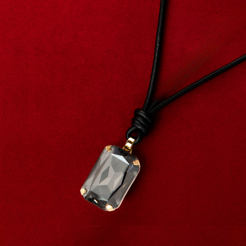 Sunstone Leather Necklace