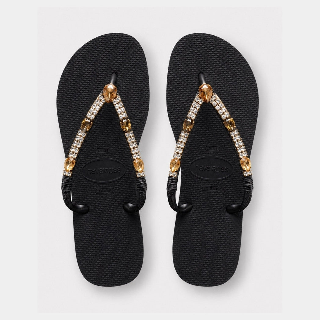 Golden Drops Flip Flops