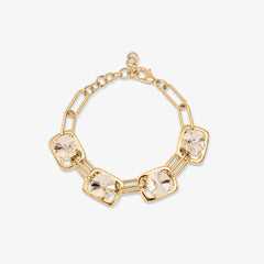 Icon bracelet features 4 mesmerizing round crystals