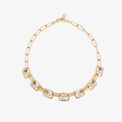 Icon Necklace  features 7 mesmerizing round crystals